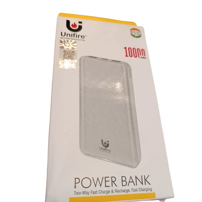 Unifire 10000 mAh Two Way Dual Fast Charging Power Bank | 6 Months Replacement Warranty